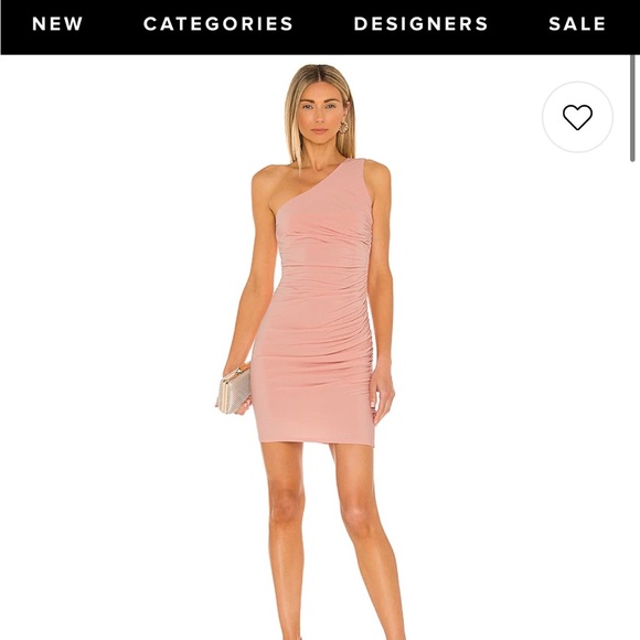 NWT x REVOLVE Kimberly Mini Dress in light mauve - Picture 2 of 3